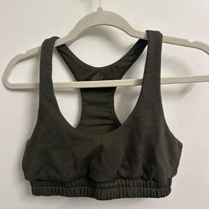 Alo Olive Green Sports Bra